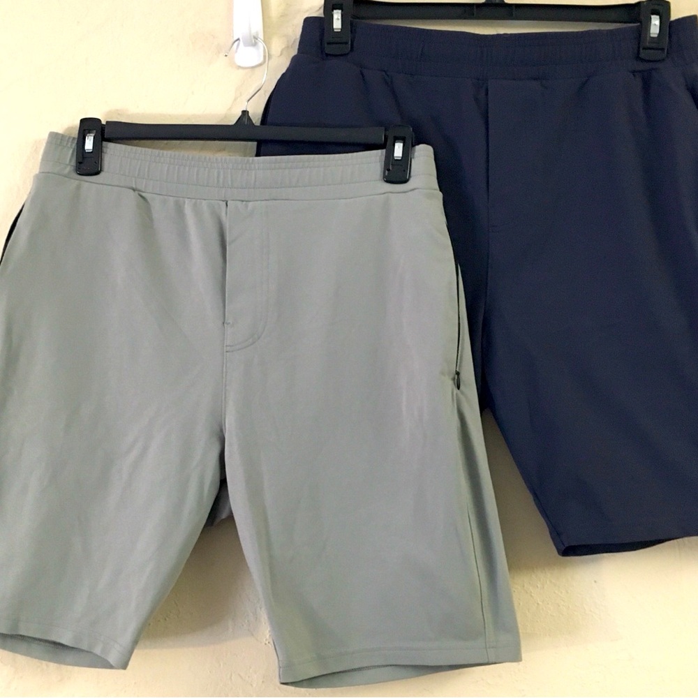 Public Rec Shorts Bundle (2) Size 36R Gray Blue Athletic Golf Sporty
